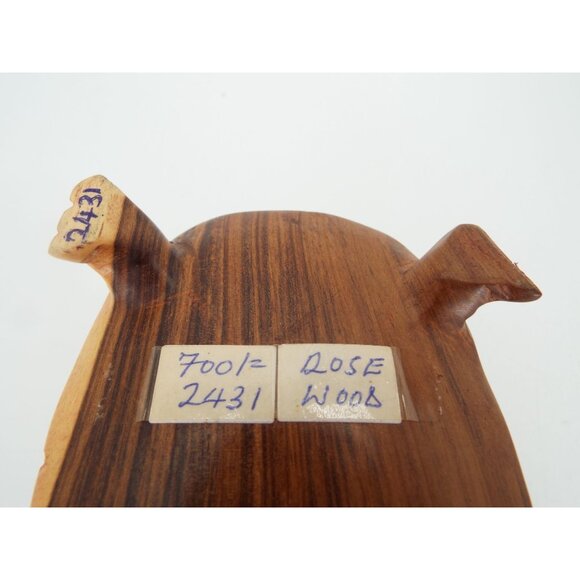 Hand Carved Rosewood Turtle Figurine Sculpture - Picture 9 of 10